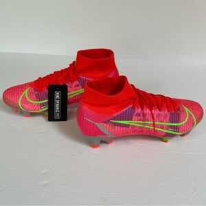 Nike Soccer Cleats Mercurial Superfly 8 Pro FG Men’s 8 Women’s 9.5 Crimson